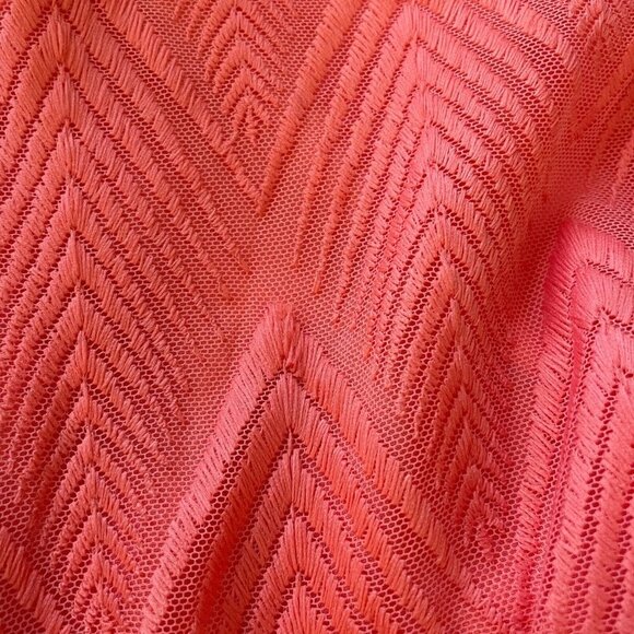 ZAC & RACHEL Woman Art Deco Top Size 3X Plus Guava Pink Sheer Flowy NWT- Defect - Picture 12 of 15